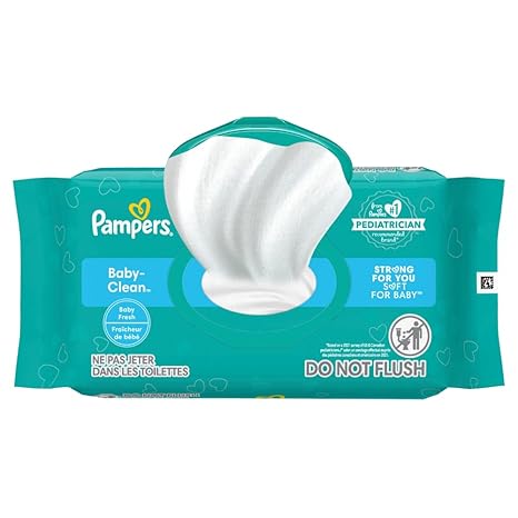 Pampers Baby Clean Wipes, Baby Fresh Scented, 1 Flip-Top Pack (72 Wipes Total) Open Limits