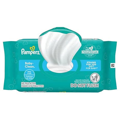 Pampers Baby Clean Wipes, Baby Fresh Scented, 1 Flip-Top Pack (72 Wipes Total) Open Limits