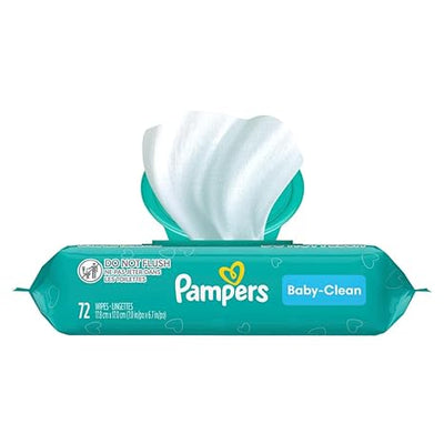 Pampers Baby Clean Wipes, Baby Fresh Scented, 1 Flip-Top Pack (72 Wipes Total) Open Limits