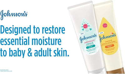 Johnson's Baby Creamy Oil for Baby with Shea & Cocoa Butter, Moisturizing Body Lotion with Gentle Fragrance, Hypoallergenic, Non-Greasy, Paraben-Free, Phthalate-Free and Dye-Free, 8 fl. oz Open Limits