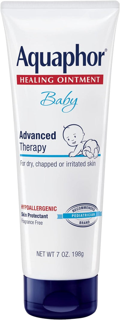 Aquaphor Baby Healing Ointment Advanced Therapy Skin Protectant, Dry Skin and Diaper Rash , 7 Oz Tube Open Limits