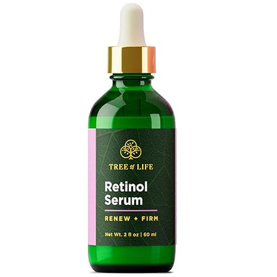 Tree of Life Retinol Serum, Skin Smoothing Face Oil for Dark and Age Spots and Fine Lines, Facial Serums for Dry and Sensitive Skin Care with Hyaluronic Acid for Soft Smooth Skin, 2 Fl Oz Open Limits