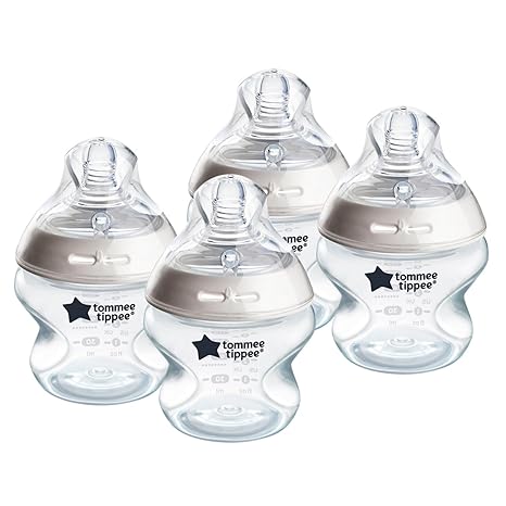 Tommee Tippee Natural Start Anti-Colic BPA Free Baby Bottles, 5oz, Newborn 0+ Months, Slow Flow Breast-Like Nipple, Designed for Seamless Transitions Between Bottle and Breast, Pack of 4 Open Limits