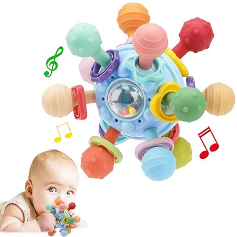 TOHIBEE Baby Montessori Sensory Toys for 0-6 6-12 Months, Food Grade Teething Toys for Babies 0 3 6 9 12 18 Months, Newborn Infant Learning Developmental Toys Gifts for 1 2 Year Old Boys Girls Open Limits