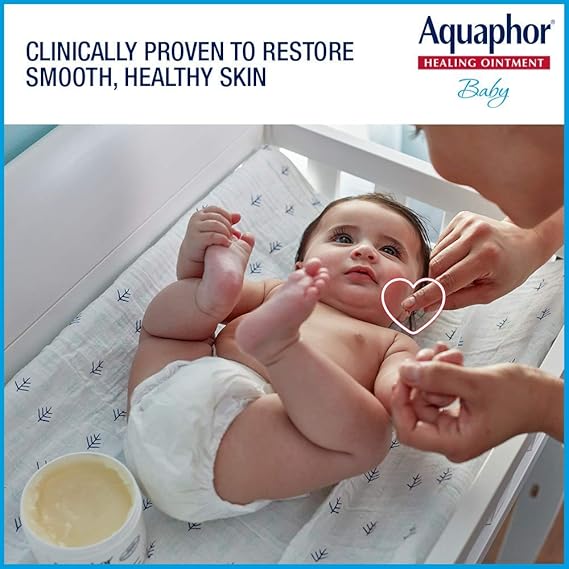 Aquaphor Baby Healing Ointment Advanced Therapy Skin Protectant, Dry Skin and Diaper Rash , 7 Oz Tube Open Limits