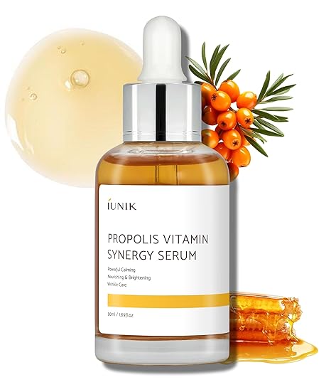 IUNIK Propolis 70% Vitamins 17% Synergy Serum - Centella Asiatica Calming Soothing Deep Nourishing for Dry Dull Spot Hyperpigmentation Sensitive Acne-prone Skin No Pore Clogging Korean Skincare Open Limits