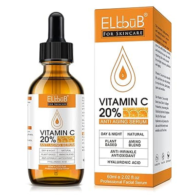 Premium 20% Vitamin C Serum For Face with Hyaluronic Acid, Retinol & Amino Acids