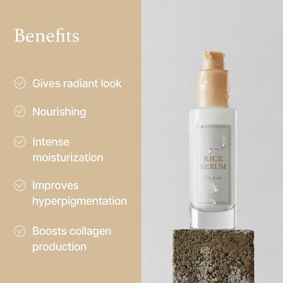 I'm from Rice Serum, 73% Korean Fermented Rice Embryo Extract Boosts Collagen, Vitality, Radiant Glowing Skin, Niacinamide, Vitality to Dull Skin, Nourishing, Moisturizing Impression Wear