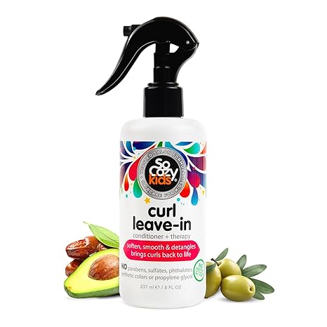 So Cozy Leave In Conditioner Spray (8 Fl Oz) Paraben-Free Detangler for Kids' Curly Hair, Deep Conditioner & Tangle-Free Curls, Gentle & Nourishing with Keratin, Vitamin B5, Olive Oil & Jojoba Oil Open Limits