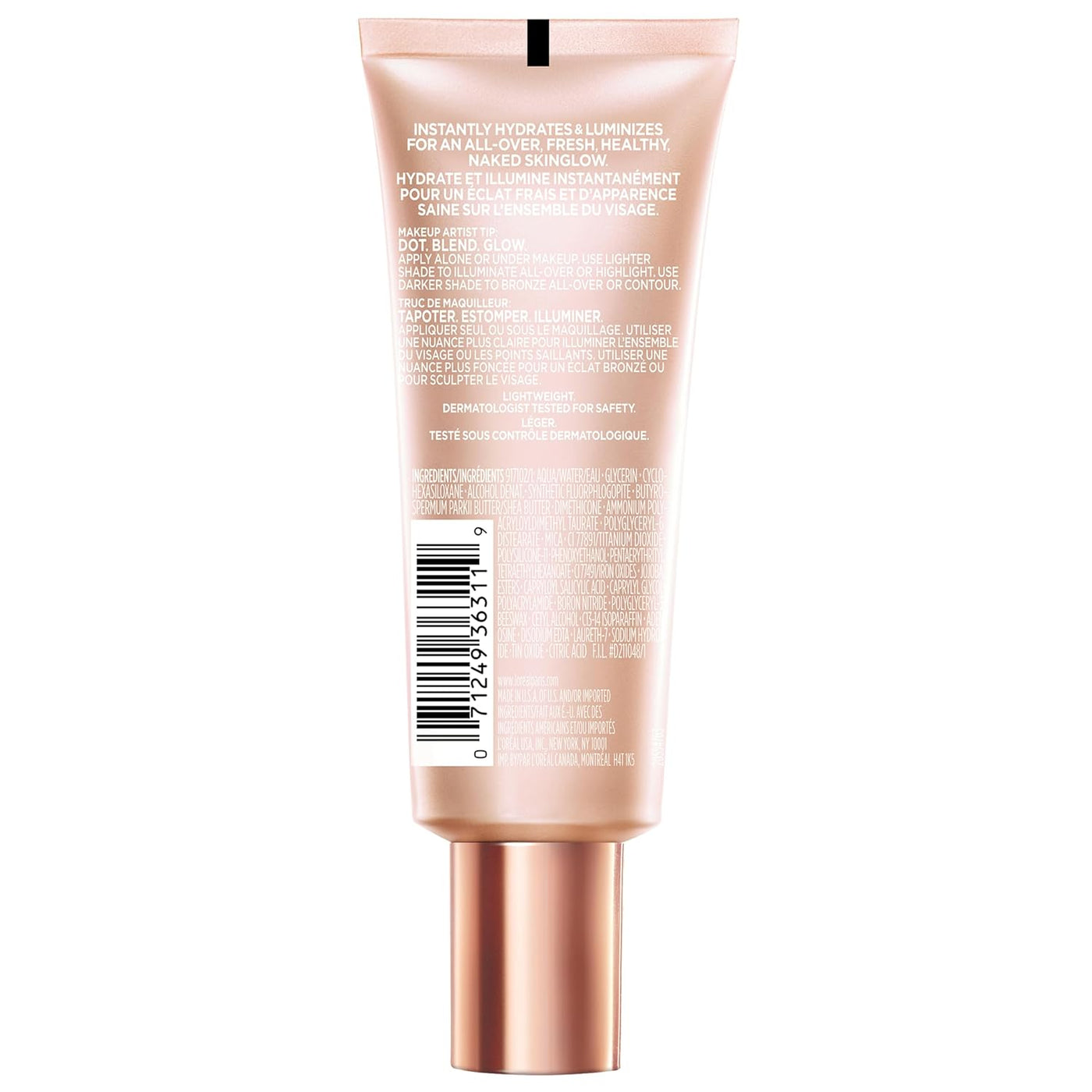 L'Oreal Paris Makeup True Match Lumi Glotion, Natural Glow Enhancer, Illuminator Highlighter, Bronzing Drops For a Sun-Kissed Glow, 902 Light Impression Wear