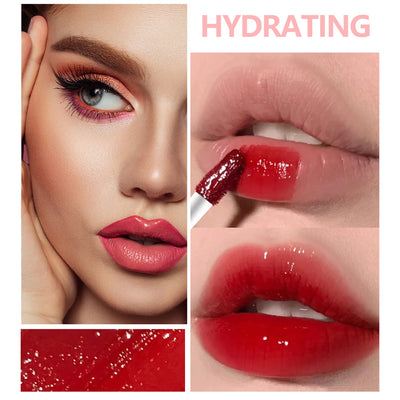 Eakroo 6 Colors Lip Tint Stain Mini Liquid Lipstick, Korean Lip Gloss Moisturizing Natural, Multi-Use Lip and Cheek Tint, Non-Stick Cup, Lightweight, High Pigment, Long-Lasting, Vivid Color Impression Wear