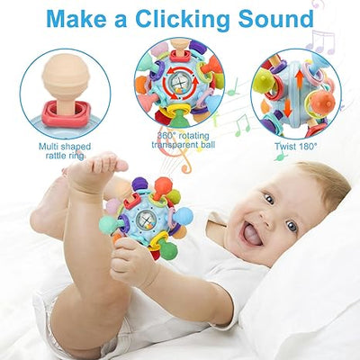 TOHIBEE Baby Montessori Sensory Toys for 0-6 6-12 Months, Food Grade Teething Toys for Babies 0 3 6 9 12 18 Months, Newborn Infant Learning Developmental Toys Gifts for 1 2 Year Old Boys Girls Open Limits