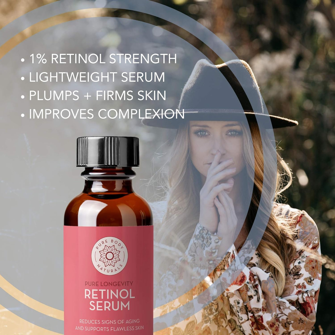 Pure Body Naturals Facial Serum - Hyaluronic Acid Serum, Retinol Serum, Vitamin C Serum, and Vitamin B3 (Niacinamide) Serum - A Perfect Serum Gift Set for Women of All Ages Impression Wear