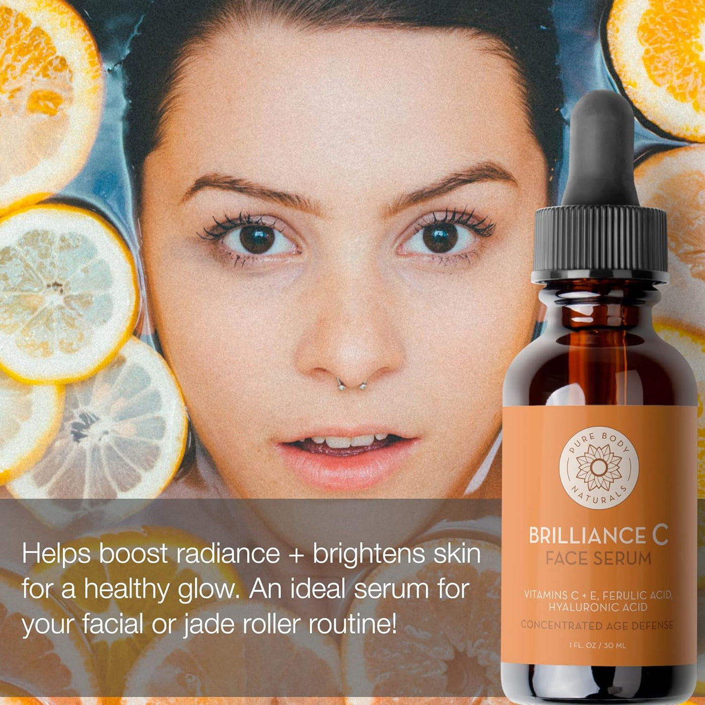 Pure Body Naturals Facial Serum - Hyaluronic Acid Serum, Retinol Serum, Vitamin C Serum, and Vitamin B3 (Niacinamide) Serum - A Perfect Serum Gift Set for Women of All Ages Impression Wear