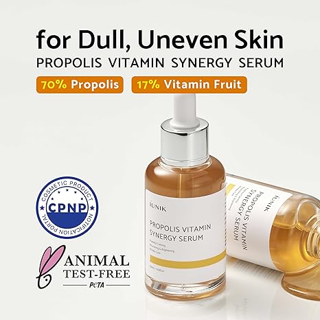 IUNIK Propolis 70% Vitamins 17% Synergy Serum - Centella Asiatica Calming Soothing Deep Nourishing for Dry Dull Spot Hyperpigmentation Sensitive Acne-prone Skin No Pore Clogging Korean Skincare Open Limits